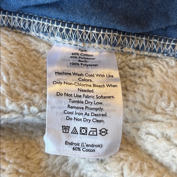 Eddie Bauer thermal sherpa lined snap closer shacket coat with pockets Tall 3xl - Picture 6 of 10